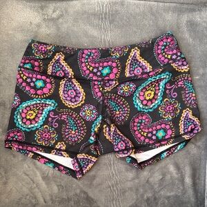 Born Primitive Double Take Paisley Athletic Shorts - Black, Pink, Blue